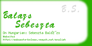 balazs sebeszta business card